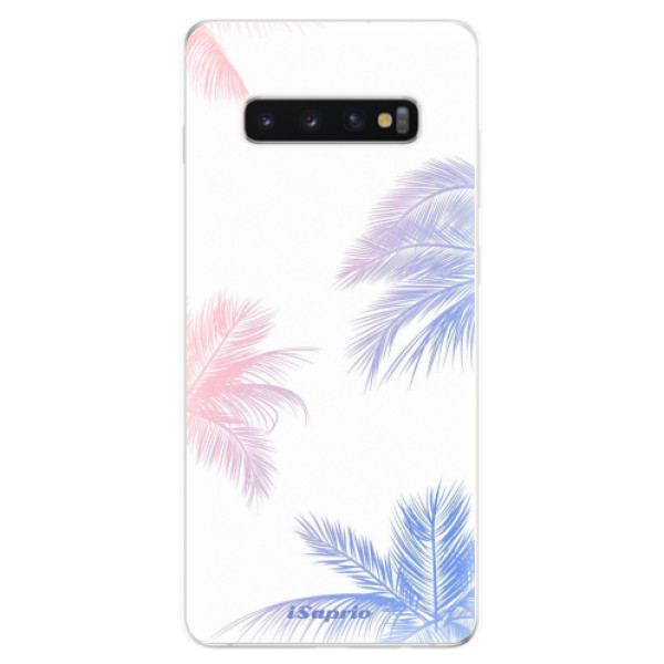 Odolné silikónové puzdro iSaprio - Digital Palms 10 - Samsung Galaxy S10+