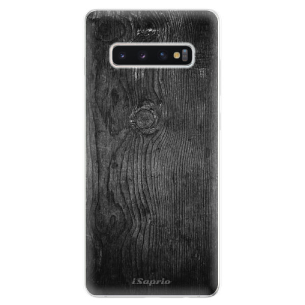Odolné silikónové puzdro iSaprio - Black Wood 13 - Samsung Galaxy S10+