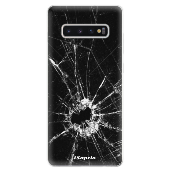 Odolné silikónové puzdro iSaprio - Broken Glass 10 - Samsung Galaxy S10+