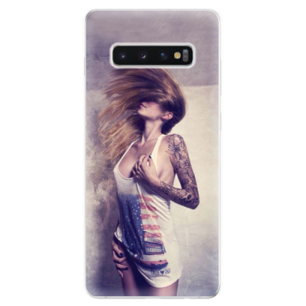 Odolné silikónové puzdro iSaprio - Girl 01 - Samsung Galaxy S10+