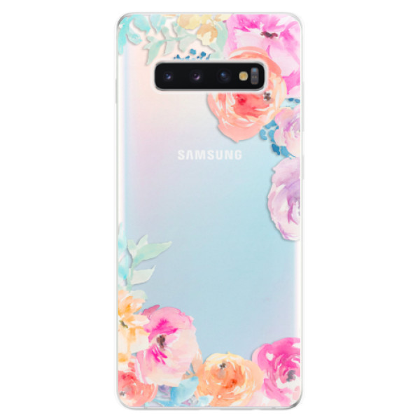 Odolné silikónové puzdro iSaprio - Flower Brush - Samsung Galaxy S10+