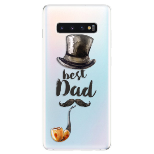 Odolné silikónové puzdro iSaprio - Best Dad - Samsung Galaxy S10+