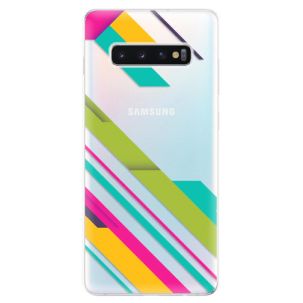 Odolné silikónové puzdro iSaprio - Color Stripes 03 - Samsung Galaxy S10+