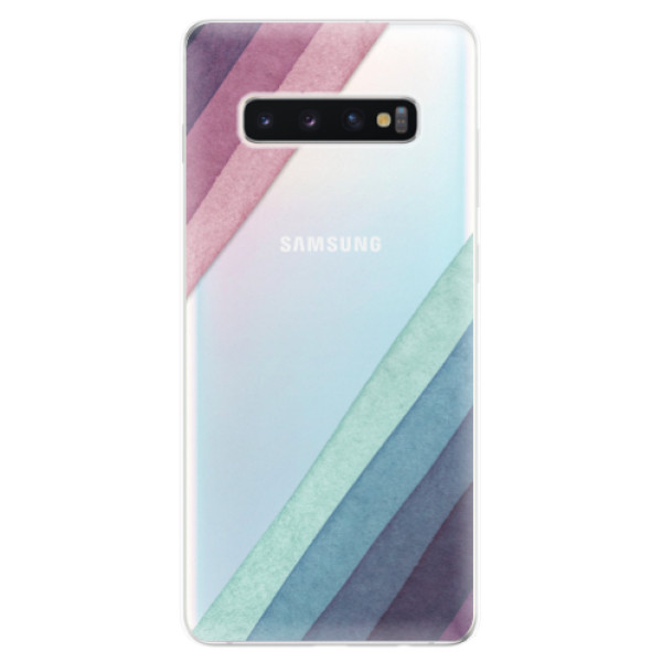 Odolné silikónové puzdro iSaprio - Glitter Stripes 01 - Samsung Galaxy S10+