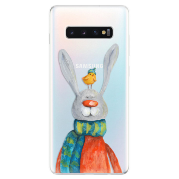 Odolné silikónové puzdro iSaprio - Rabbit And Bird - Samsung Galaxy S10+