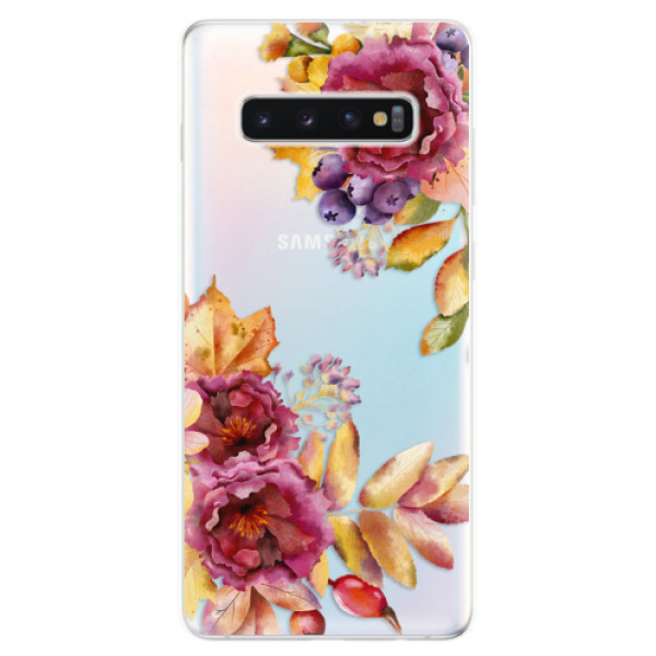 Odolné silikónové puzdro iSaprio - Fall Flowers - Samsung Galaxy S10+