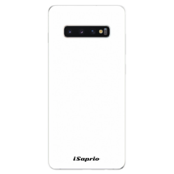 Odolné silikonové pouzdro iSaprio - 4Pure - bílý - Samsung Galaxy S10+