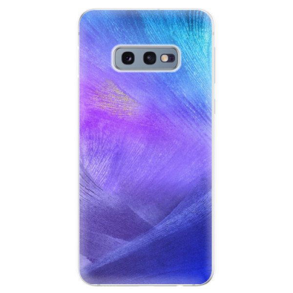 Odolné silikónové puzdro iSaprio - Purple Feathers - Samsung Galaxy S10e