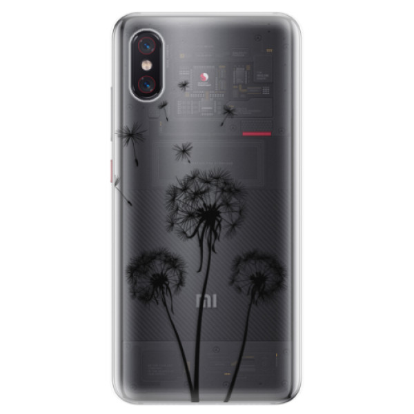 Odolné silikónové puzdro iSaprio - Three Dandelions - black - Xiaomi Mi 8 Pro