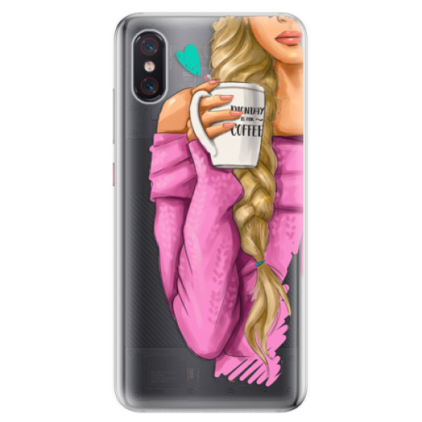 Odolné silikónové puzdro iSaprio - My Coffe and Blond Girl - Xiaomi Mi 8 Pro
