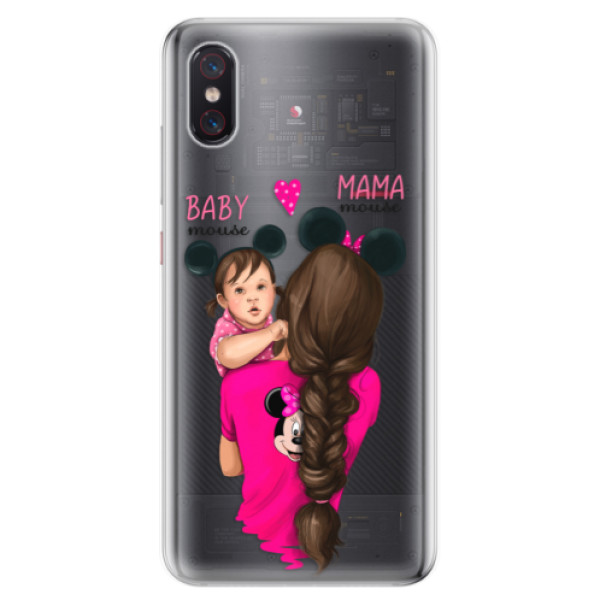Odolné silikónové puzdro iSaprio - Mama Mouse Brunette and Girl - Xiaomi Mi 8 Pro