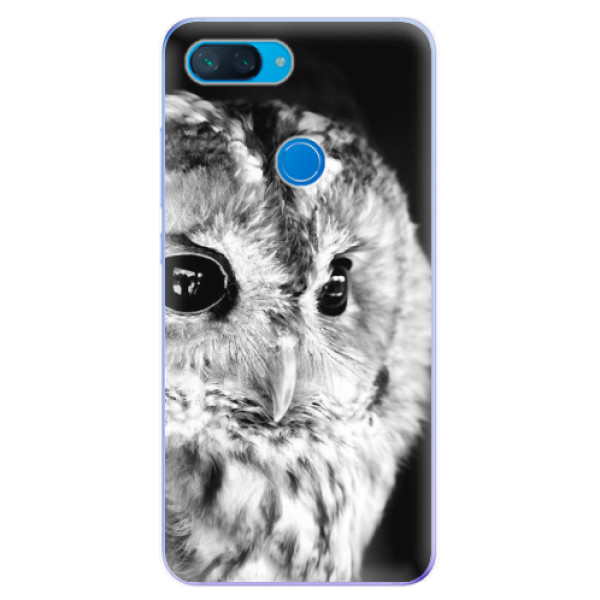 Odolné silikónové puzdro iSaprio - BW Owl - Xiaomi Mi 8 Lite