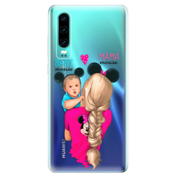 Odolné silikónové puzdro iSaprio - Mama Mouse Blonde and Boy - Huawei P30