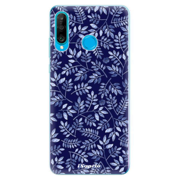 Odolné silikónové puzdro iSaprio - Blue Leaves 05 - Huawei P30 Lite