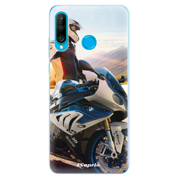 Odolné silikónové puzdro iSaprio - Motorcycle 10 - Huawei P30 Lite
