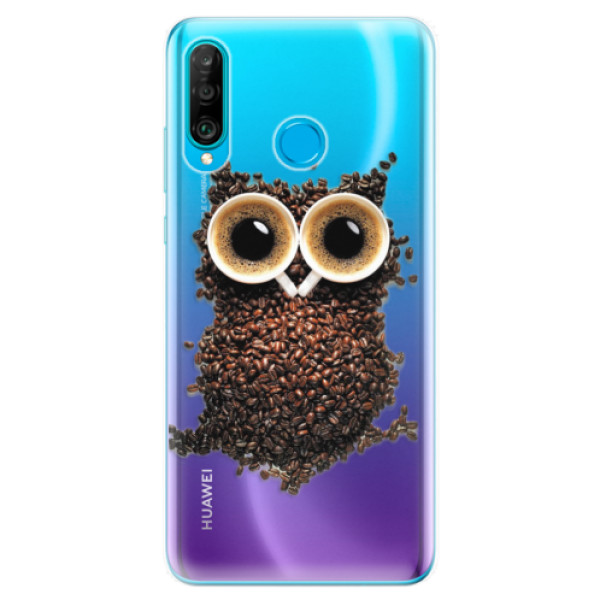 Odolné silikónové puzdro iSaprio - Owl And Coffee - Huawei P30 Lite