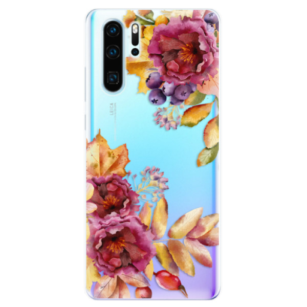 Odolné silikónové puzdro iSaprio - Fall Flowers - Huawei P30 Pro