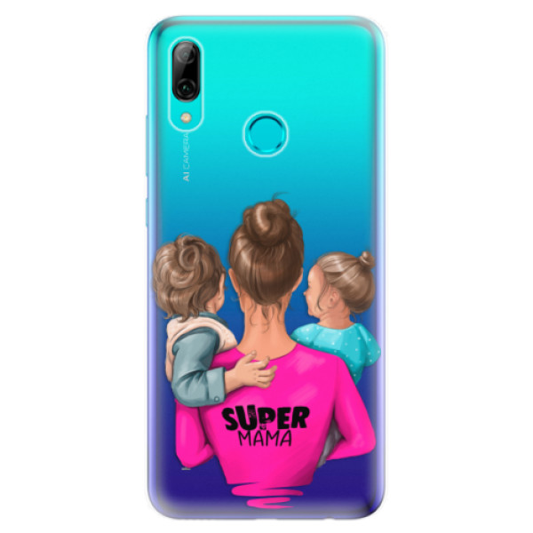 Odolné silikónové puzdro iSaprio - Super Mama - Boy and Girl - Huawei P Smart 2019