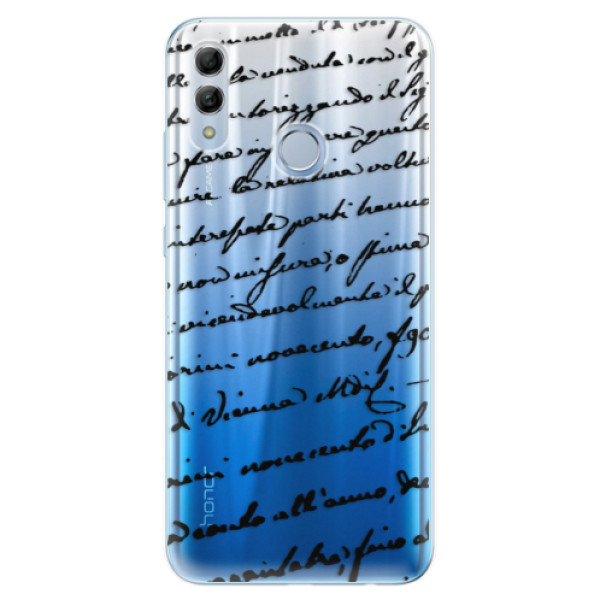 Odolné silikónové puzdro iSaprio - Handwriting 01 - black - Huawei Honor 10 Lite