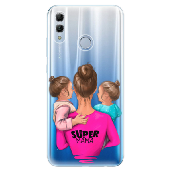 Odolné silikónové puzdro iSaprio - Super Mama - Two Girls - Huawei Honor 10 Lite