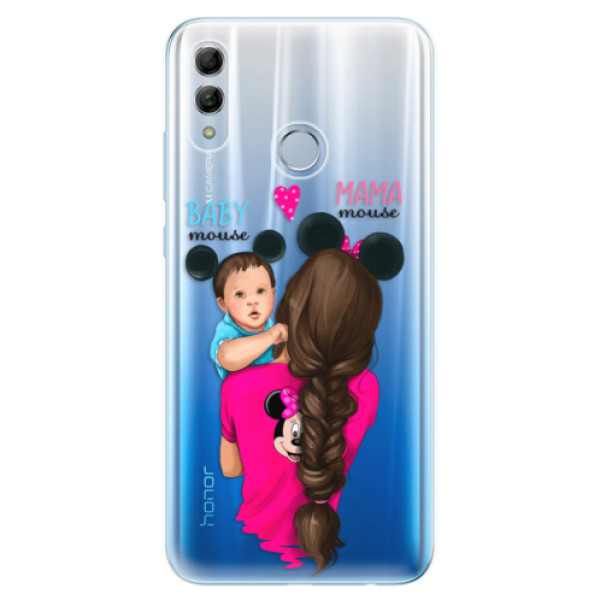 Odolné silikónové puzdro iSaprio - Mama Mouse Brunette and Boy - Huawei Honor 10 Lite