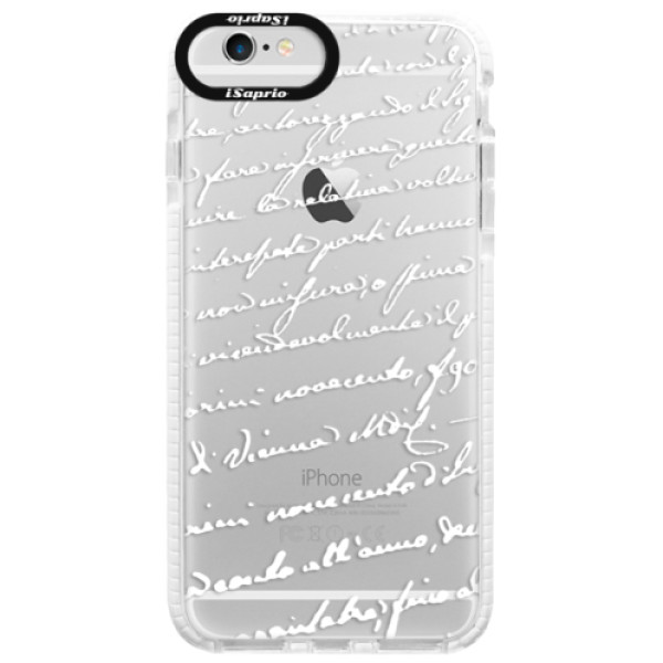 Silikónové púzdro Bumper iSaprio - Handwriting 01 - white - iPhone 6/6S