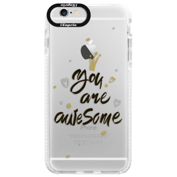 Silikónové púzdro Bumper iSaprio - You Are Awesome - black - iPhone 6/6S