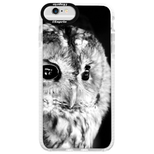 Silikónové púzdro Bumper iSaprio - BW Owl - iPhone 6/6S