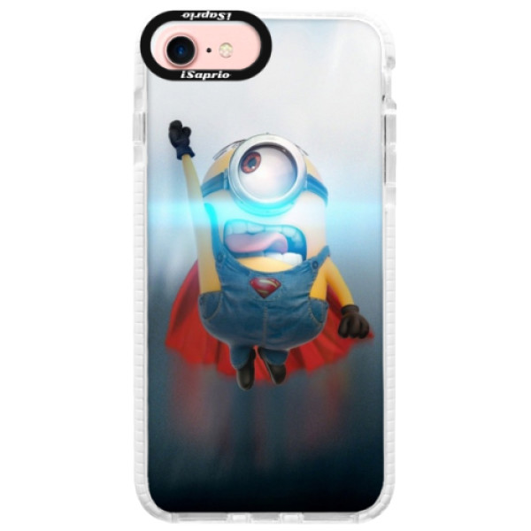 Silikónové púzdro Bumper iSaprio - Mimons Superman 02 - iPhone 7