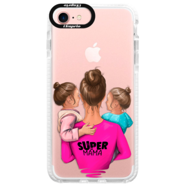Silikónové púzdro Bumper iSaprio - Super Mama - Two Girls - iPhone 7
