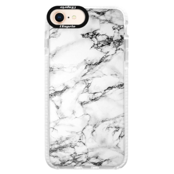 Silikónové púzdro Bumper iSaprio - White Marble 01 - iPhone 8