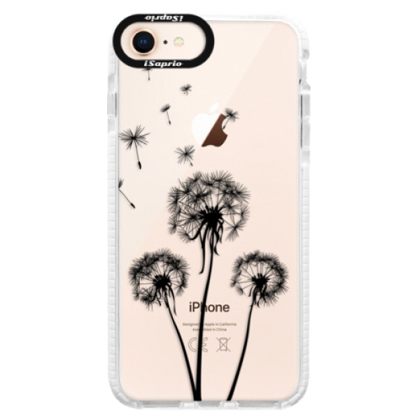 Silikónové púzdro Bumper iSaprio - Three Dandelions - black - iPhone 8