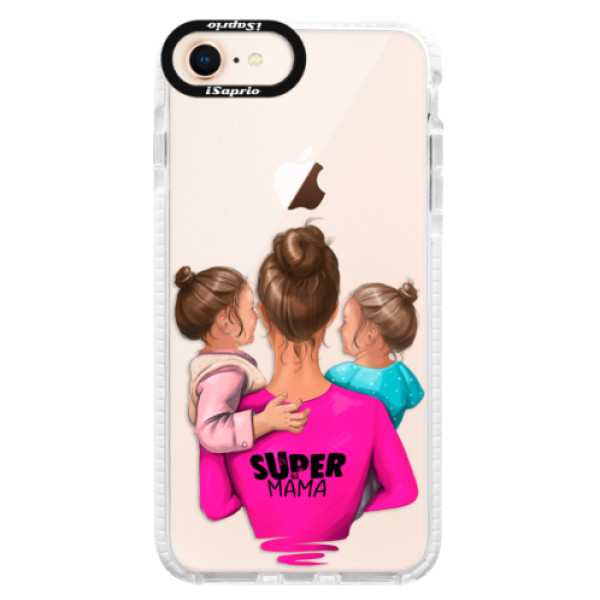 Silikónové púzdro Bumper iSaprio - Super Mama - Two Girls - iPhone 8