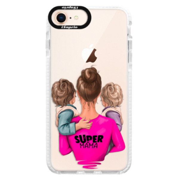 Silikónové púzdro Bumper iSaprio - Super Mama - Two Boys - iPhone 8