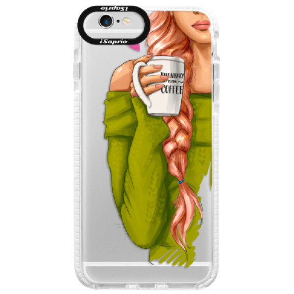 Silikónové púzdro Bumper iSaprio - My Coffe and Redhead Girl - iPhone 6 Plus/6S Plus