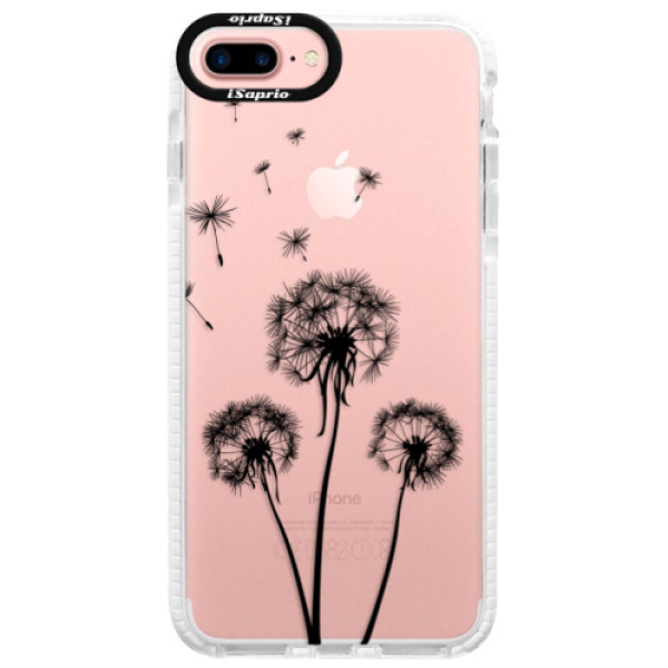 Silikónové púzdro Bumper iSaprio - Three Dandelions - black - iPhone 7 Plus