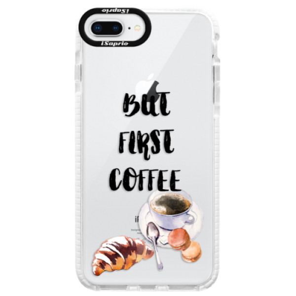 Silikónové púzdro Bumper iSaprio - First Coffee - iPhone 8 Plus