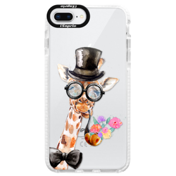 Silikónové púzdro Bumper iSaprio - Sir Giraffe - iPhone 8 Plus