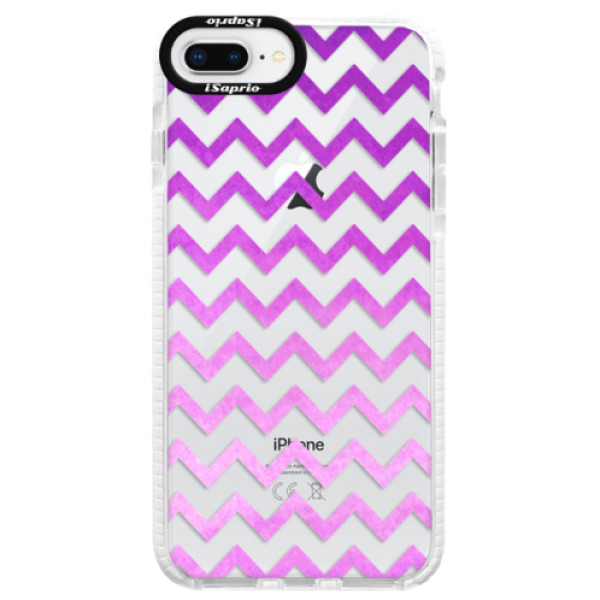 Silikónové púzdro Bumper iSaprio - Zigzag - purple - iPhone 8 Plus