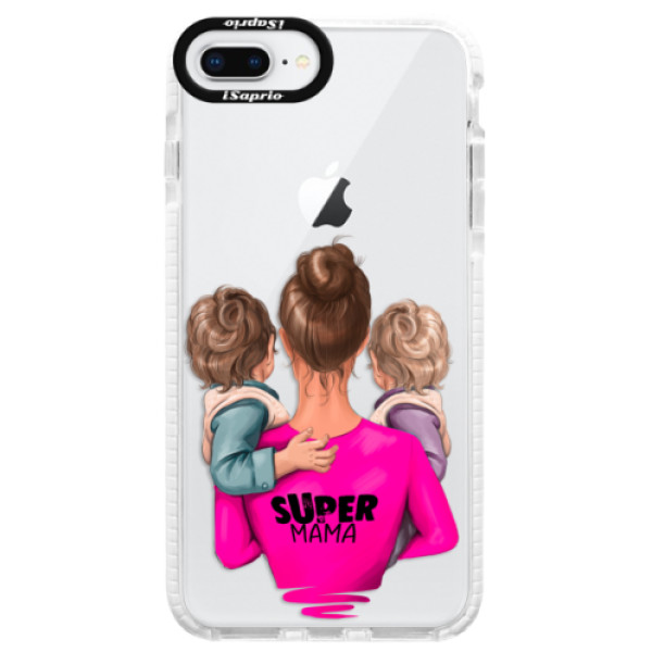 Silikónové púzdro Bumper iSaprio - Super Mama - Two Boys - iPhone 8 Plus