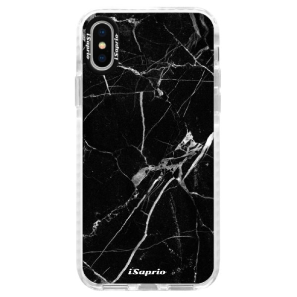 Silikónové púzdro Bumper iSaprio - Black Marble 18 - iPhone X