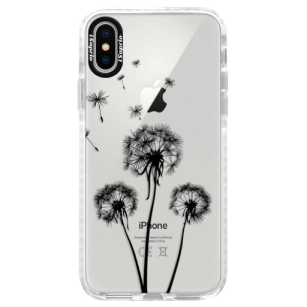Silikónové púzdro Bumper iSaprio - Three Dandelions - black - iPhone X