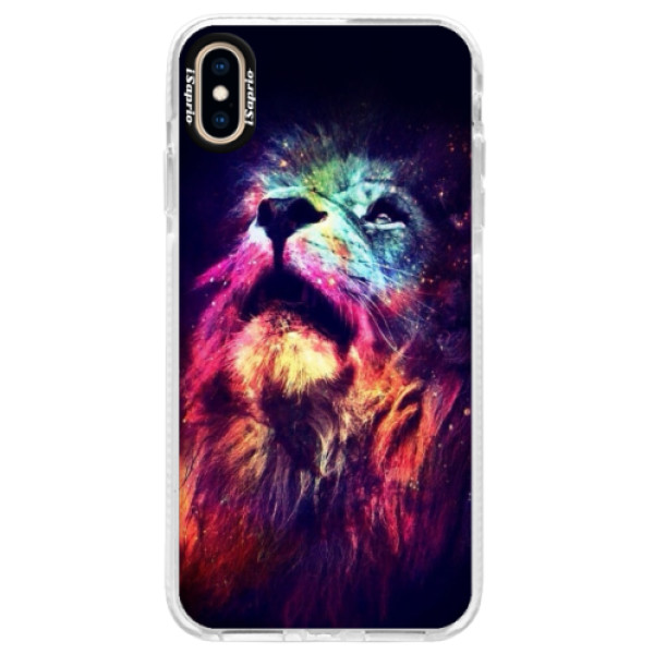 Silikónové púzdro Bumper iSaprio - Lion in Colors - iPhone XS Max