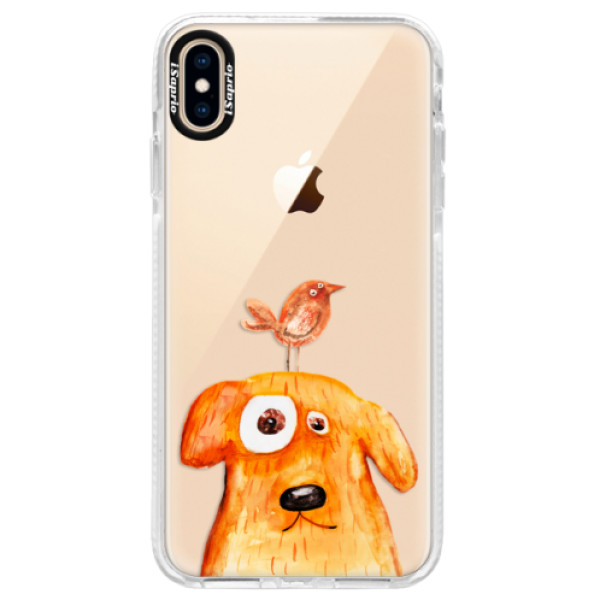 Silikónové púzdro Bumper iSaprio - Dog And Bird - iPhone XS Max
