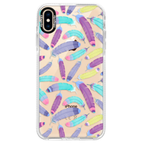 Silikónové púzdro Bumper iSaprio - Feather Pattern 01 - iPhone XS Max