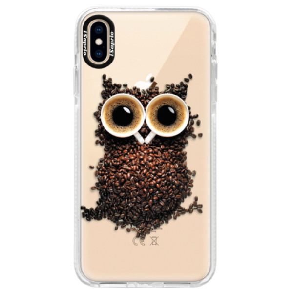 Silikónové púzdro Bumper iSaprio - Owl And Coffee - iPhone XS Max