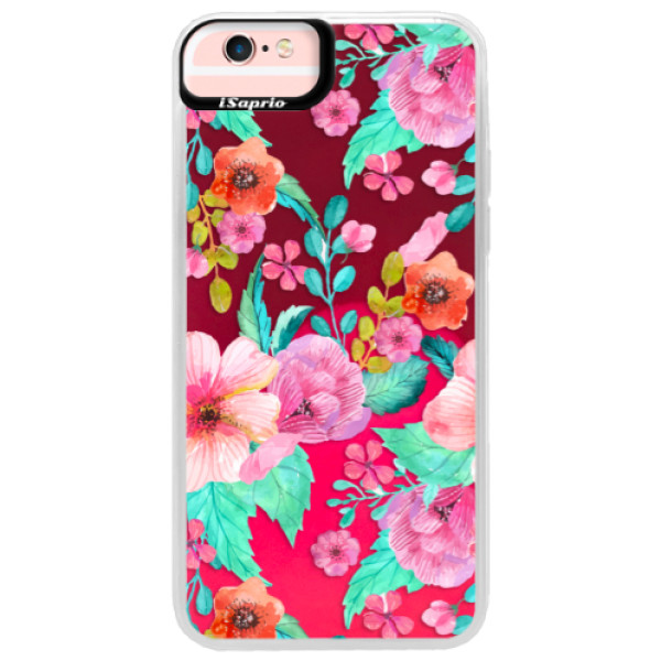 Neónové púzdro Pink iSaprio - Flower Pattern 01 - iPhone 6 Plus/6S Plus
