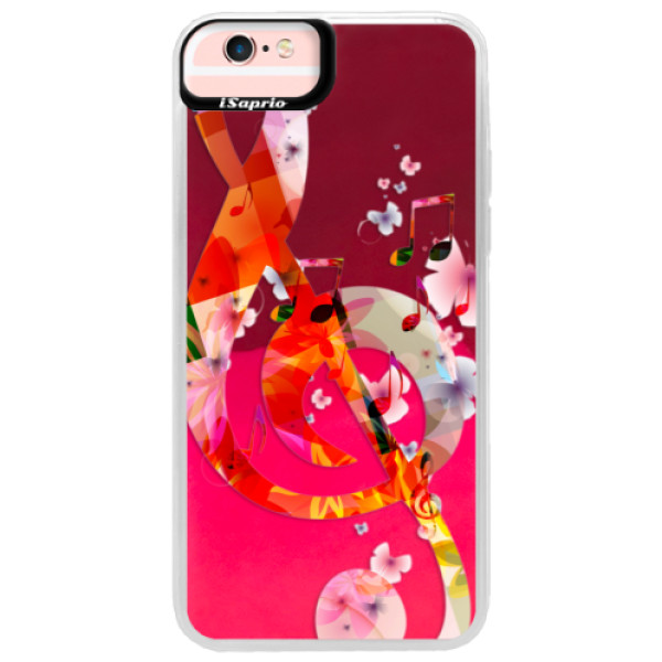 Neónové púzdro Pink iSaprio - Music 01 - iPhone 6 Plus/6S Plus