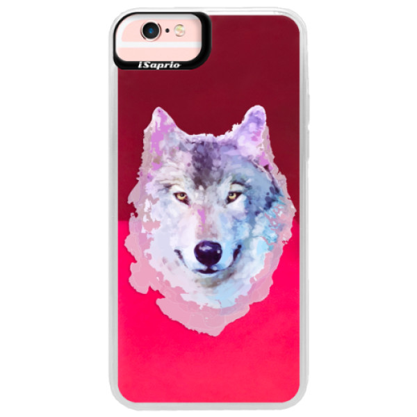 Neónové púzdro Pink iSaprio - Wolf 01 - iPhone 6 Plus/6S Plus