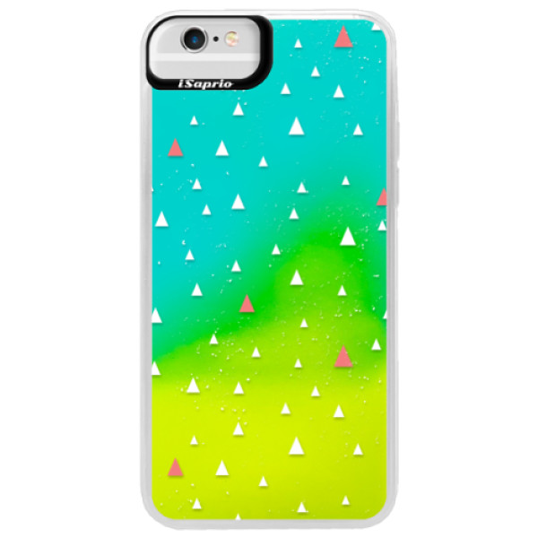 E-shop Neónové puzdro Blue iSaprio - Abstract Triangles 02 - white - iPhone 6 Plus/6S Plus